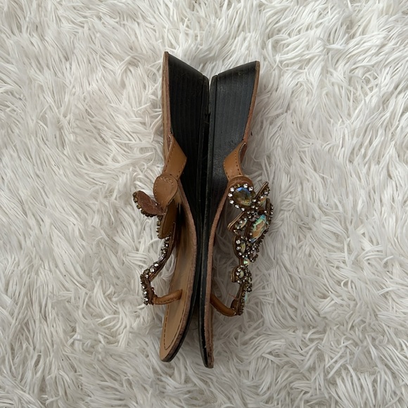 Madeline Stuart size 7 Embellished Brown Sandals - Picture 2 of 2